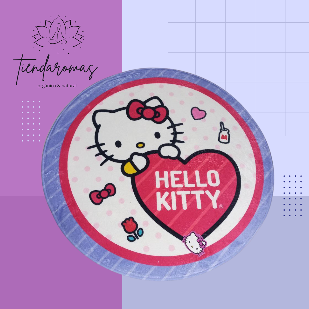 ALFOMBRA HELLO KITTY 80CM orilla lila